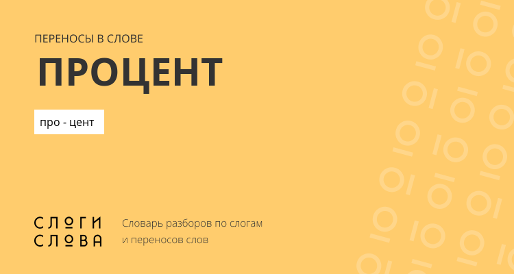 Переносы слова процент