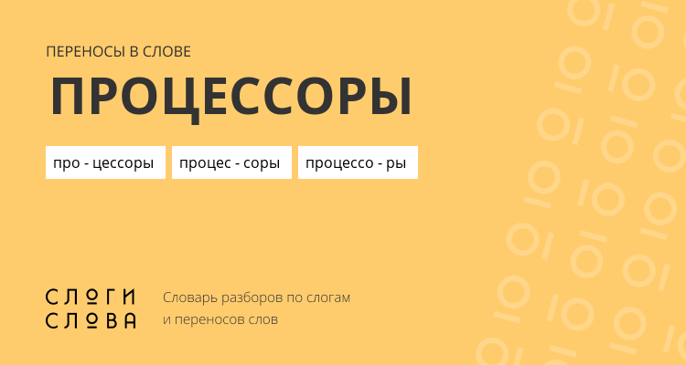 Переносы слова процессоры