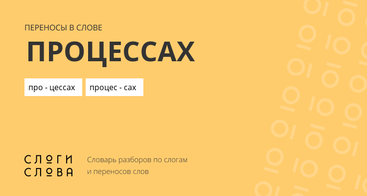 Переносы слова процессах