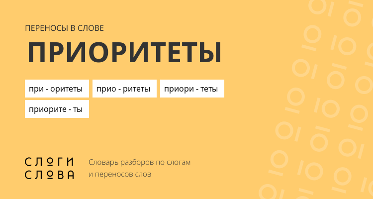 Переносы слова приоритеты