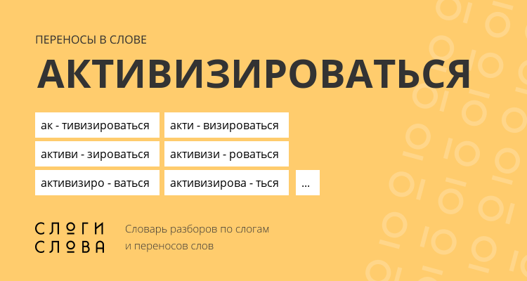 Переносы слова активизироваться