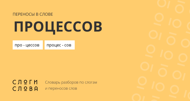 Переносы слова процессов