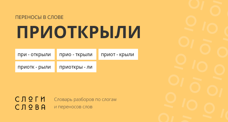 Переносы слова приоткрыли