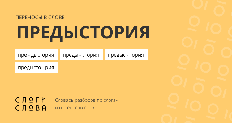 Переносы слова предыстория